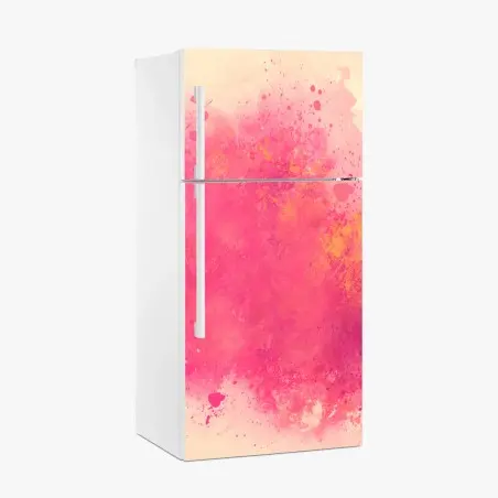 Kühlschrankaufkleber lebendige rosa aquarellspritzer – Pixers®