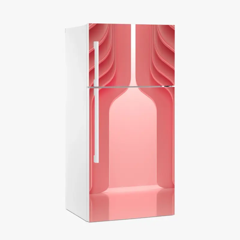 Kühlschrankaufkleber zeitgenössisches korallenrosa architekturmotiv