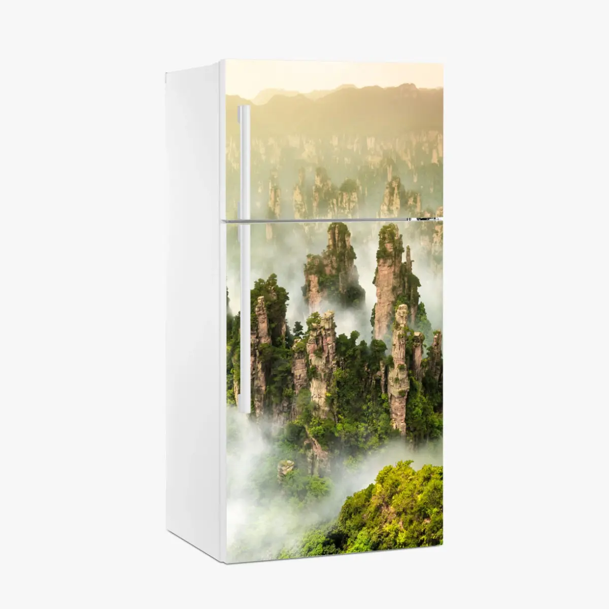 Kühlschrankaufkleber neblige säulen von Zhangjiajie – Pixers®