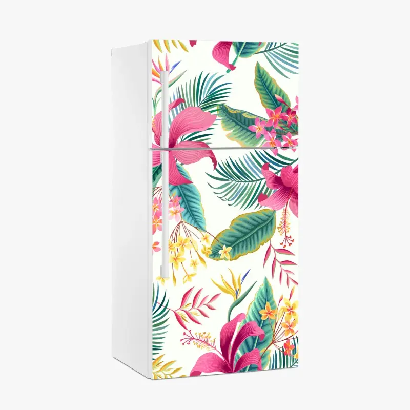 Kühlschrankaufkleber tropisches botanisches blumenmuster