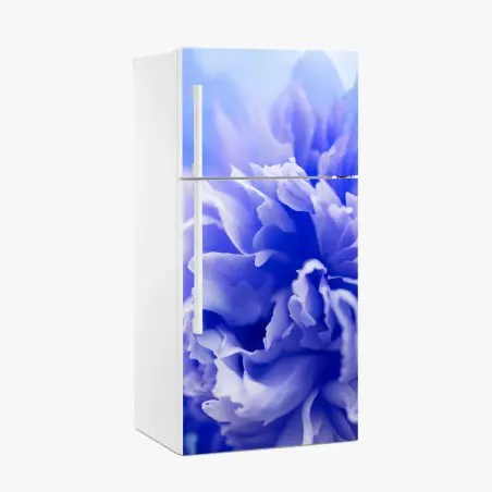 Kühlschrankaufkleber sanfte blaue abstrakte blume nahaufnahme – Pixers®