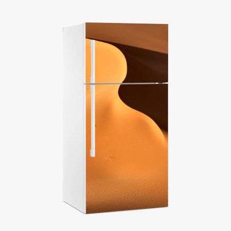 Kühlschrankaufkleber goldene dünenkurven – Pixers®