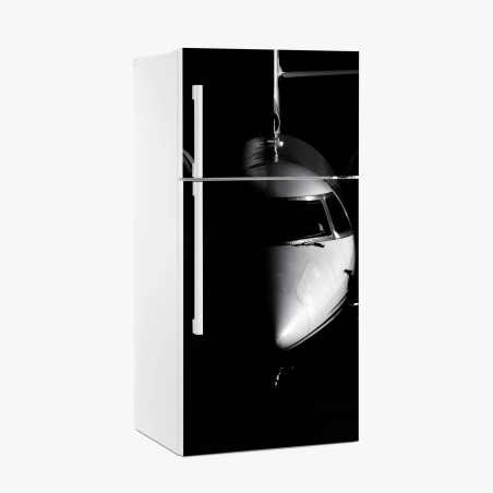 Kühlschrankaufkleber monochromes porträt der flugzeugnase – Pixers®