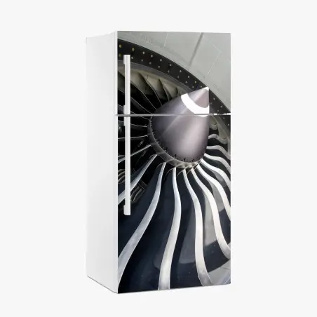 Kühlschrankaufkleber nahaufnahme turbinenblätter des jettriebwerks – Pixers®