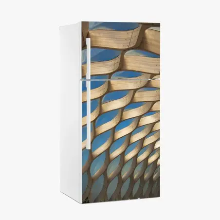 Kühlschrankaufkleber holzlamellen überdachung in Chicago – Pixers®
