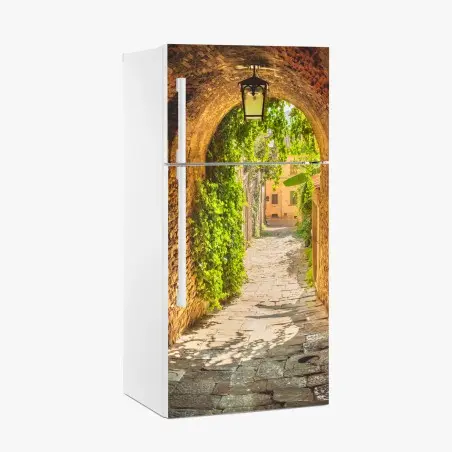 Kühlschrankaufkleber sonnige gasse in der Toskana – Pixers®