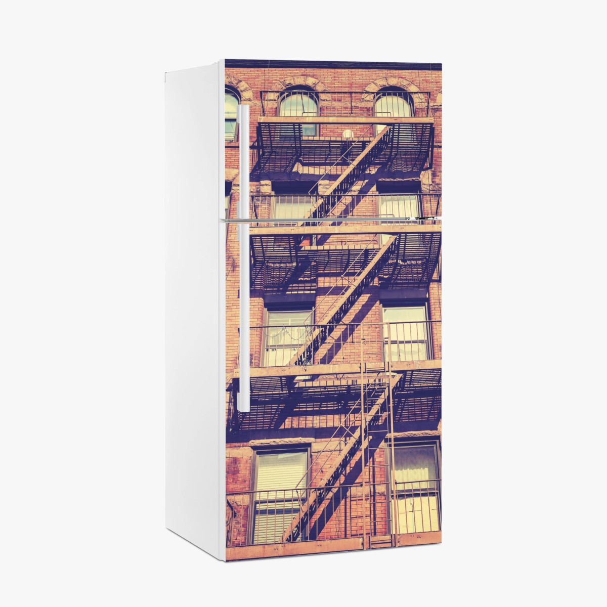 Kühlschrankaufkleber vintage feuertreppen aus New York – Pixers®