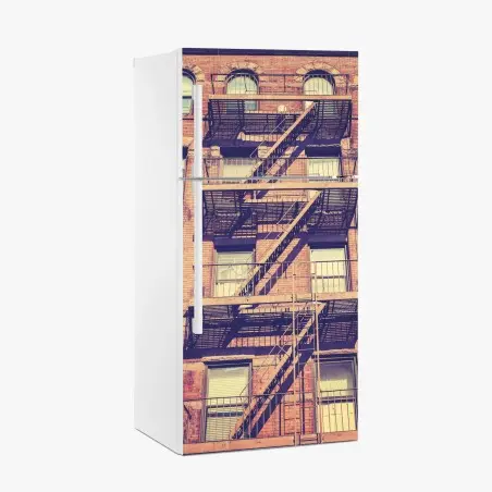 Kühlschrankaufkleber vintage feuertreppen aus New York – Pixers®