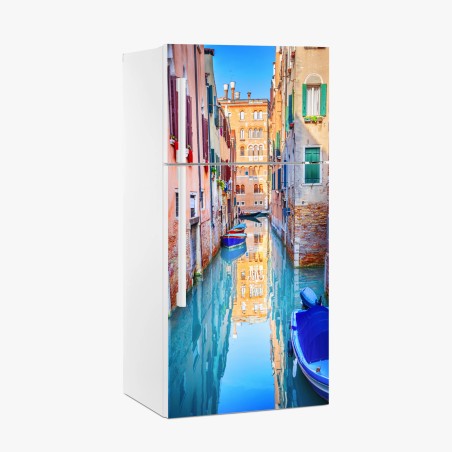 Kühlschrankaufkleber Venedig kanal und spiegelungen – Pixers®