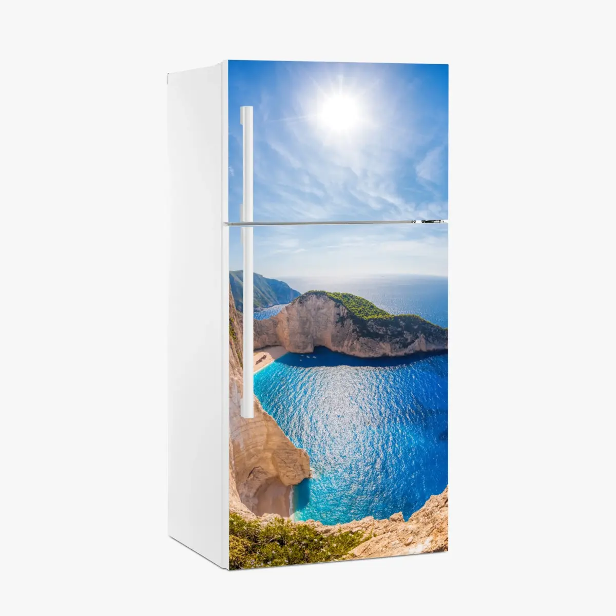 Kühlschrankaufkleber sonnenklippen am Navagio strand, Zakynthos – Pixers®