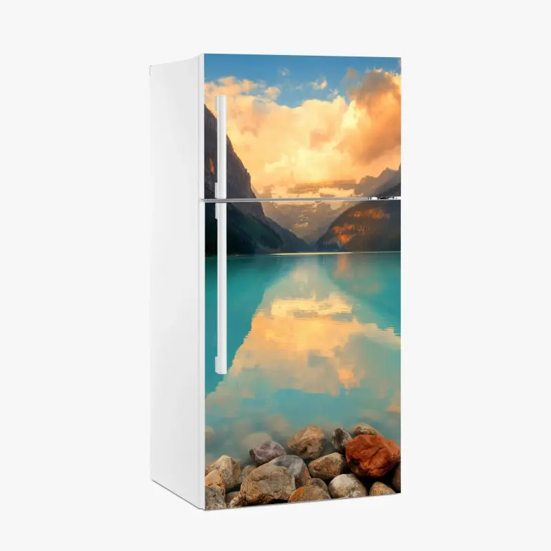 Kühlschrankaufkleber sonnenaufgang über Lake Louise, Banff