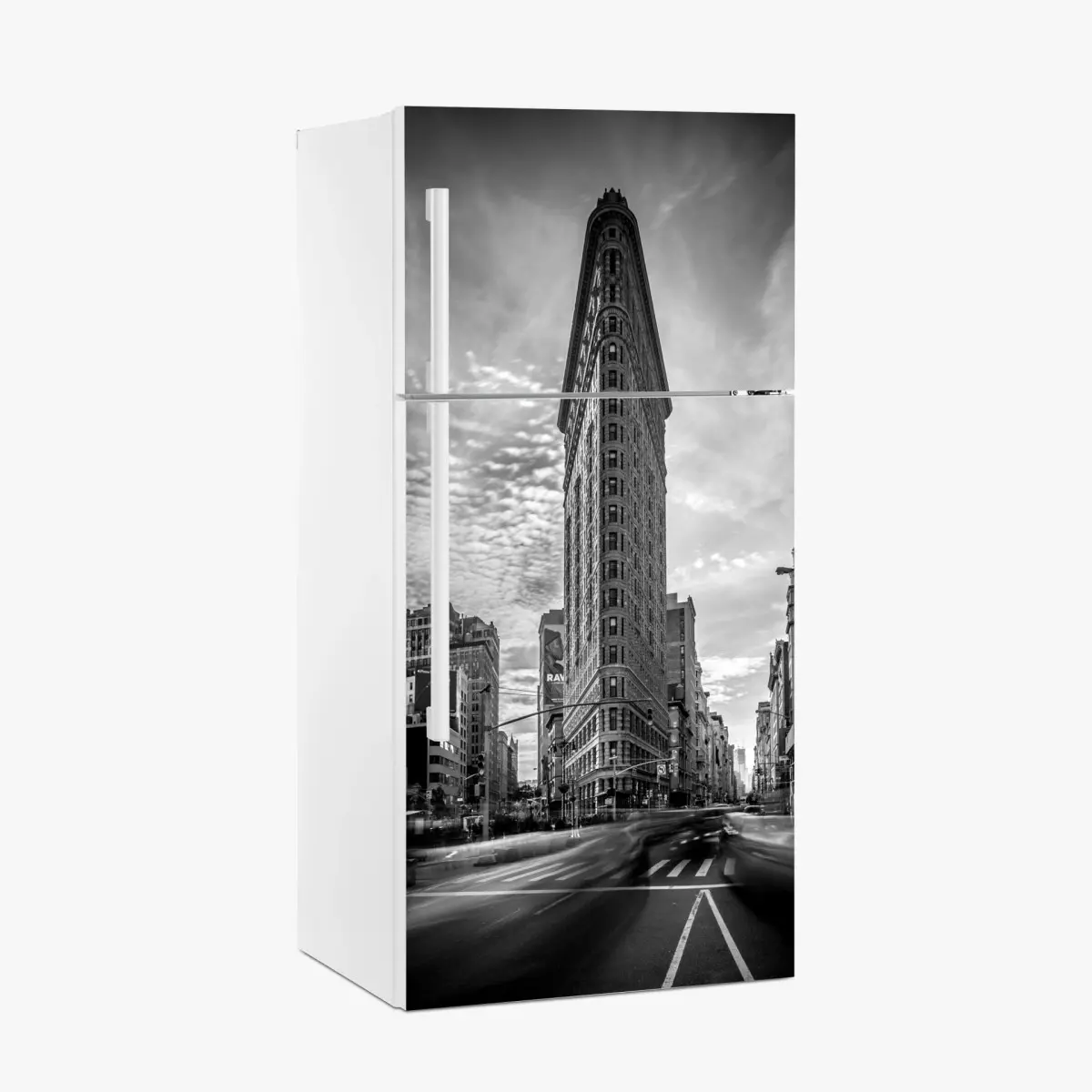 Kühlschrankaufkleber Flatiron, New York — monochrome architektur – Pixers®