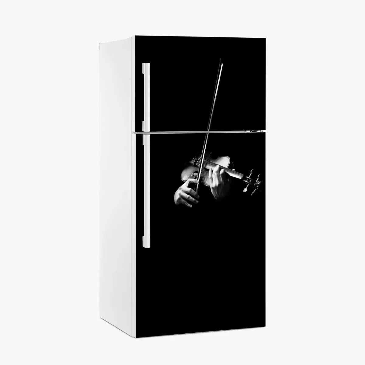 Kühlschrankaufkleber geige in monochrom – Pixers®