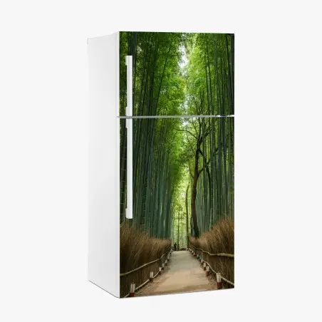 Kühlschrankaufkleber ruhiger bambushainpfad – Pixers®