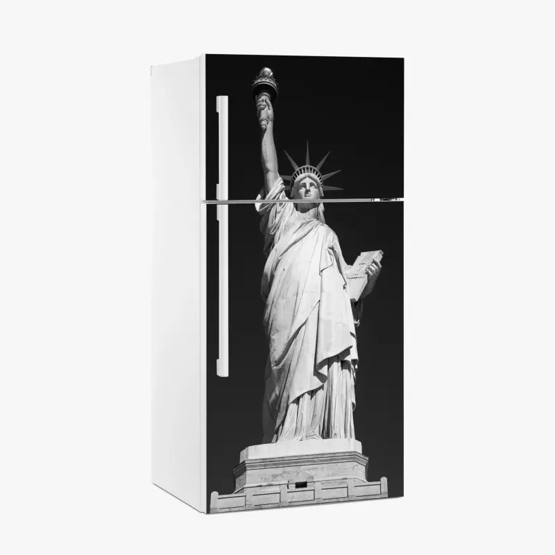 Kühlschrankaufkleber Freiheitsstatue in monochrom
