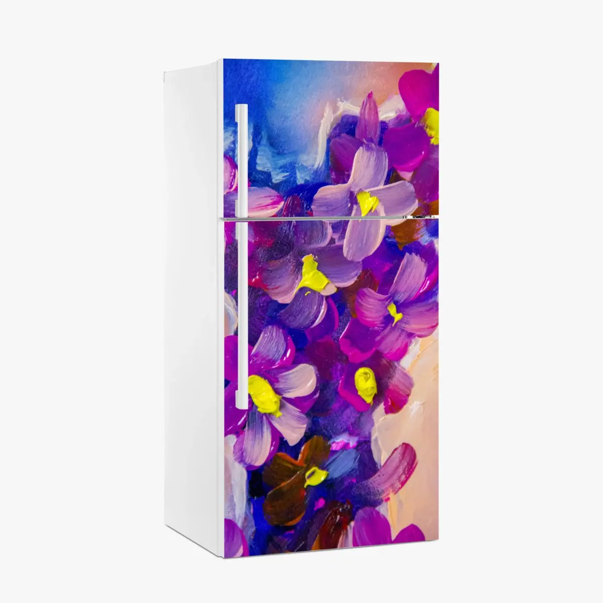 Kühlschrankaufkleber intensiver violetter blumenstrauß – Pixers®