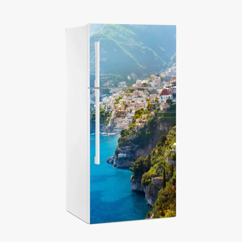 Kühlschrankaufkleber Positano küstenpanorama an der klippe