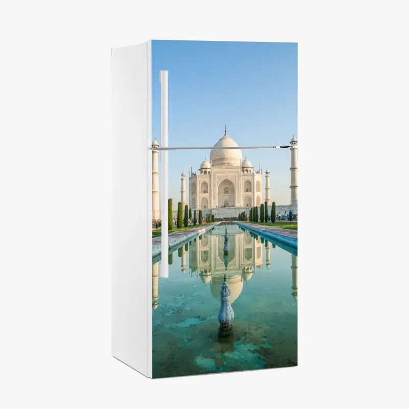 Kühlschrankaufkleber Taj Mahal spiegelung im morgendlichen licht