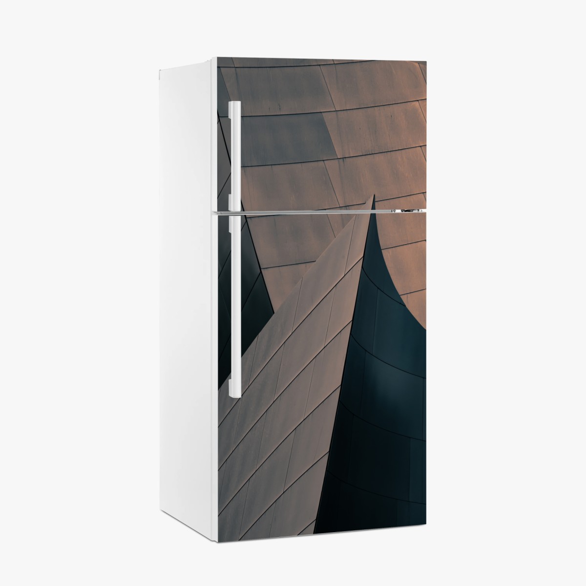 Kühlschrankaufkleber geometrische architekturformen aus metall – Pixers®