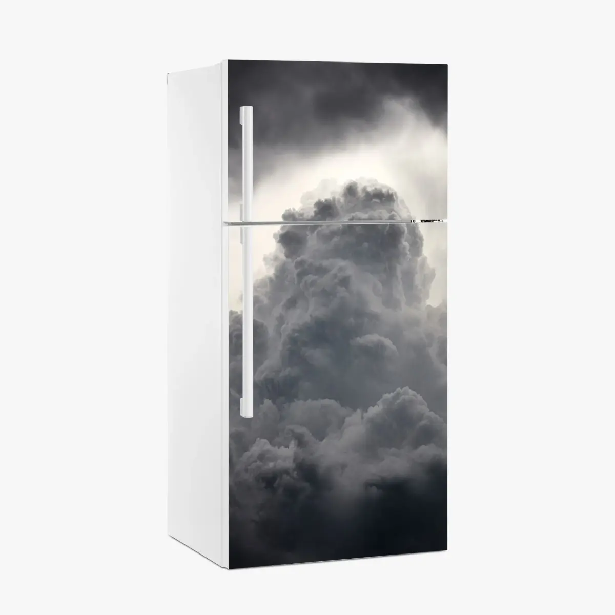 Kühlschrankaufkleber dramatische graue wolkenlandschaft – Pixers®