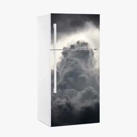 Kühlschrankaufkleber dramatische graue wolkenlandschaft – Pixers®