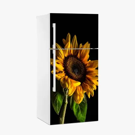 Kühlschrankaufkleber goldene sonnenblume in nahaufnahme – Pixers®