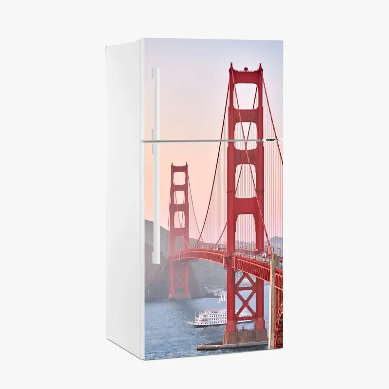 Kühlschrankaufkleber Golden Gate Bridge bei sonnenuntergang