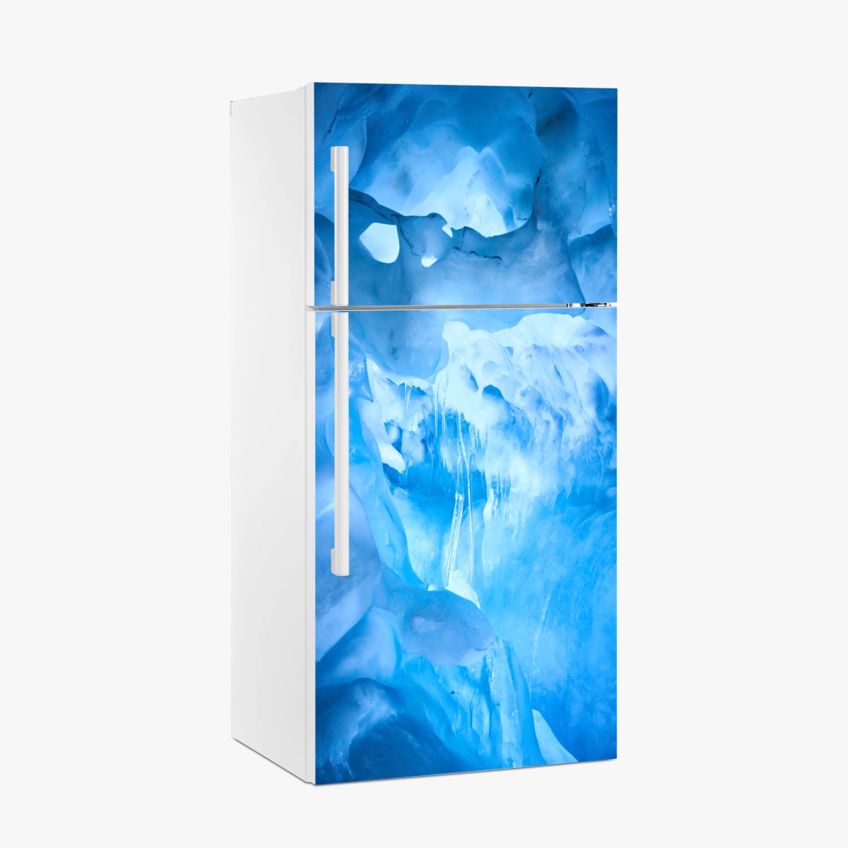 Kühlschrankaufkleber ätherische blaue eishöhle – Pixers®