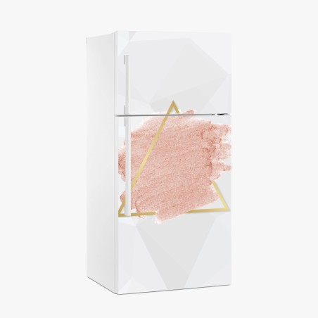 Kühlschrankaufkleber pastellrosa geometrisches dreieck – Pixers®