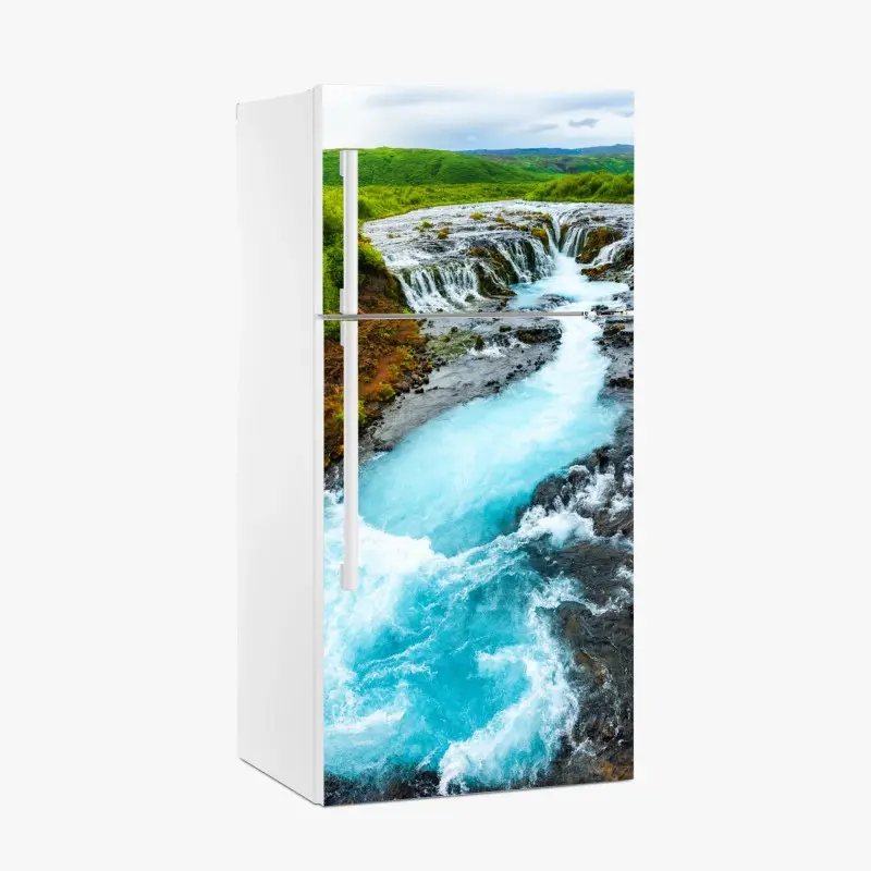 Kühlschrankaufkleber wasserfall Bruarfoss, Island