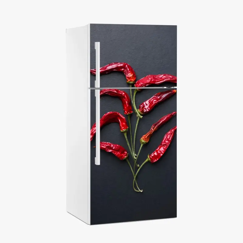 Kühlschrankaufkleber kulinarische grafik mit roten chilischoten