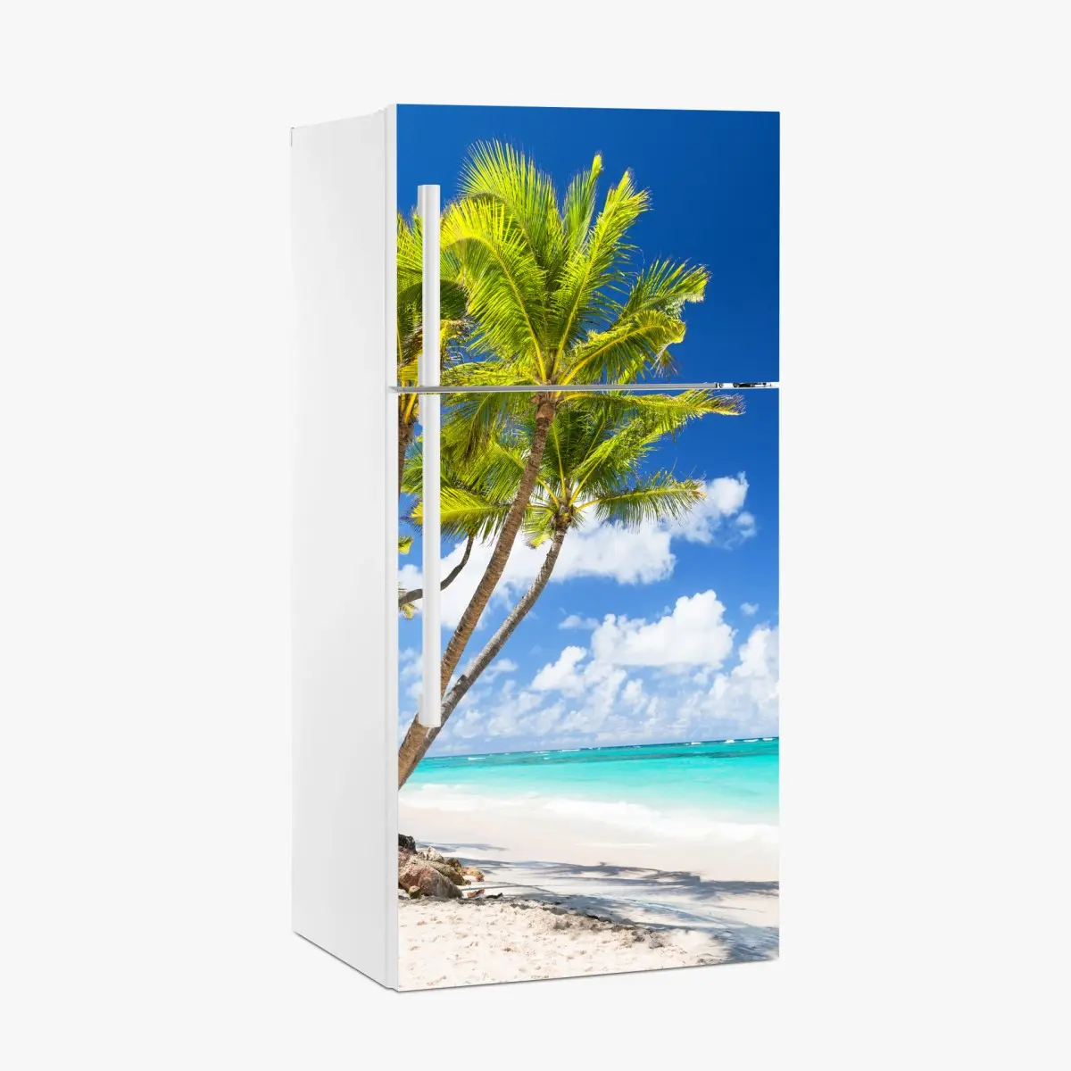Kühlschrankaufkleber tropischer palmstrand in Punta Cana – Pixers®