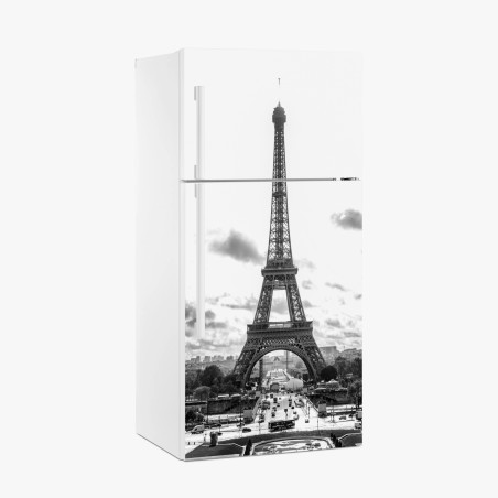 Kühlschrankaufkleber Paris Eiffelturm in monochrom – Pixers®