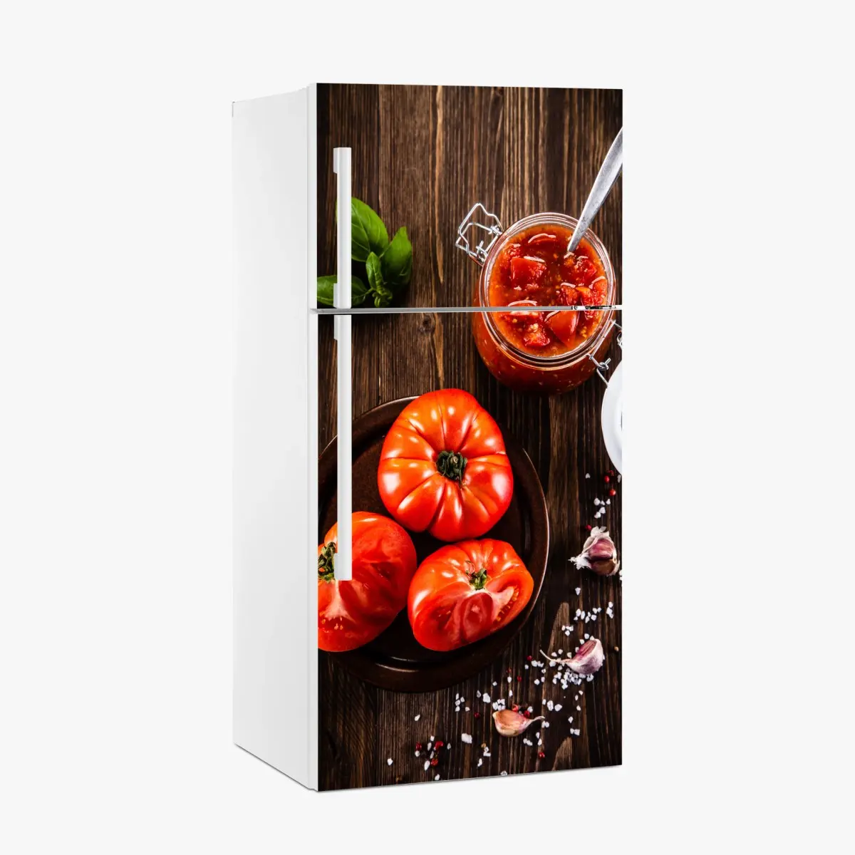 Kühlschrankaufkleber frische tomaten und hausgemachte tomatensauce – Pixers®