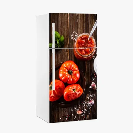 Kühlschrankaufkleber frische tomaten und hausgemachte tomatensauce – Pixers®