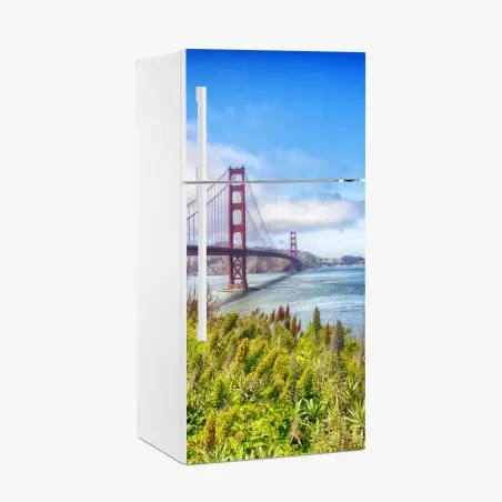 Kühlschrankaufkleber Golden Gate über der Bucht von San Francisco – Pixers®