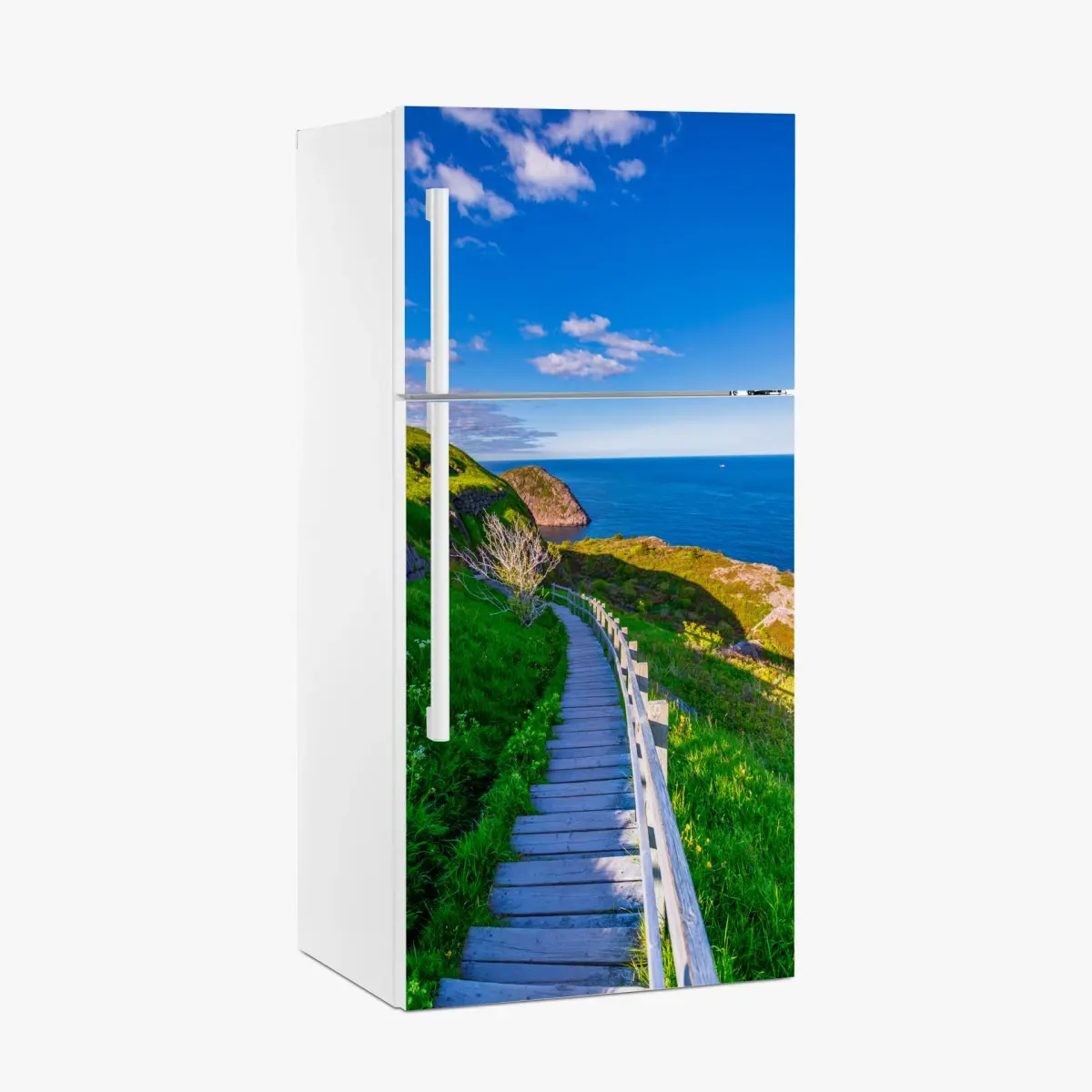 Kühlschrankaufkleber küstenpfad mit blick auf das meer – Pixers®