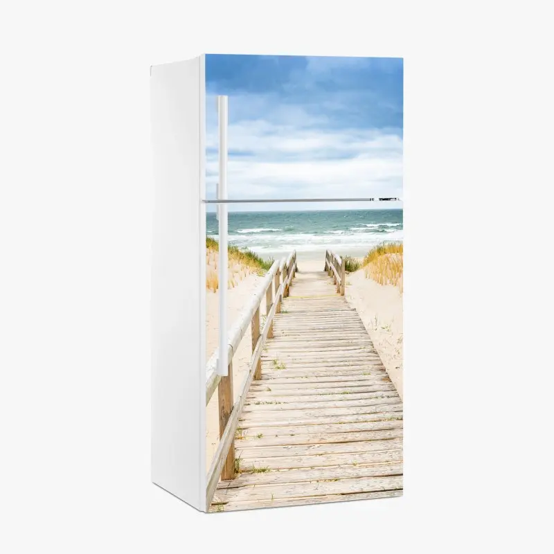 Kühlschrankaufkleber holzsteg zum meer, Sylt