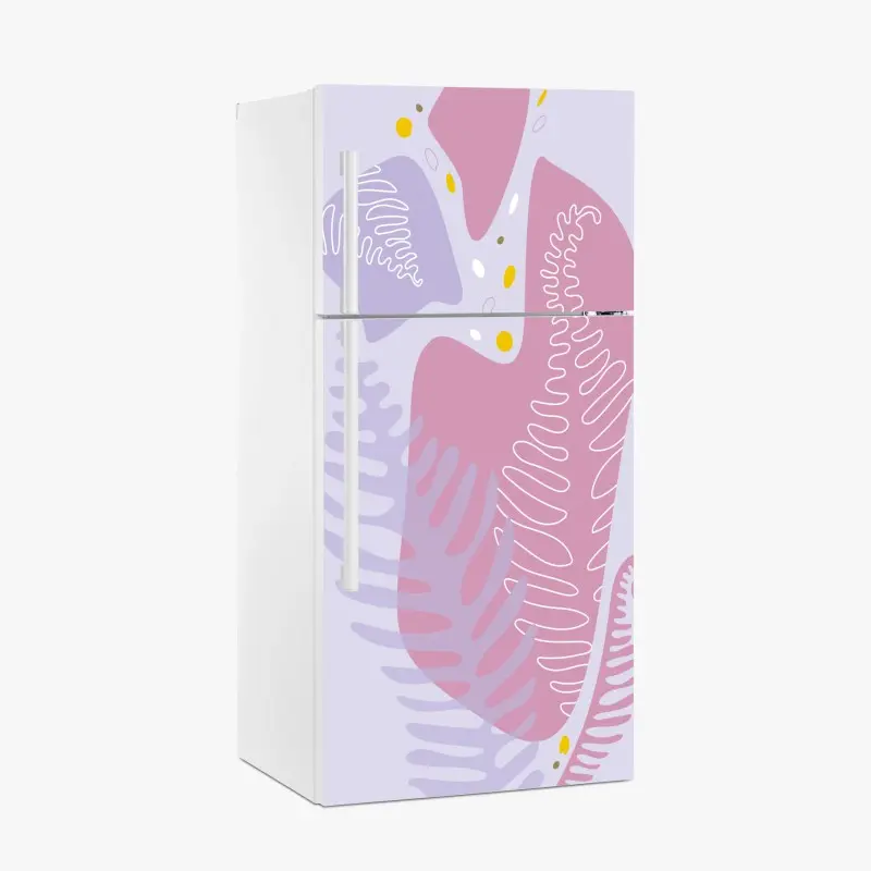 Kühlschrankaufkleber zarte pastell-botanische abstraktion