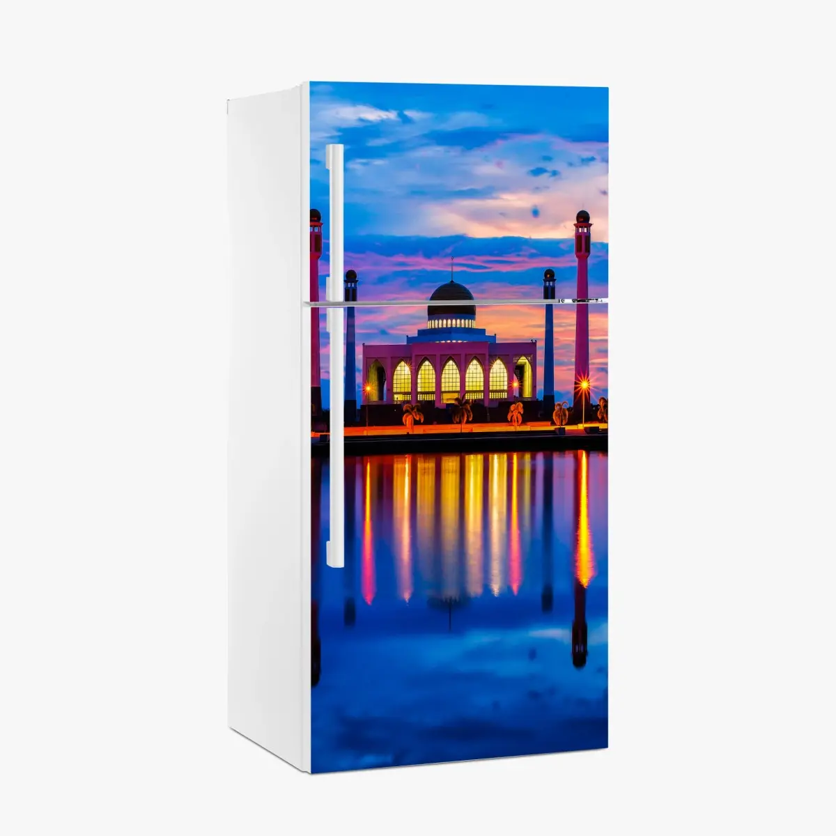 Kühlschrankaufkleber sonnenuntergang an der moschee in Songkhla – Pixers®