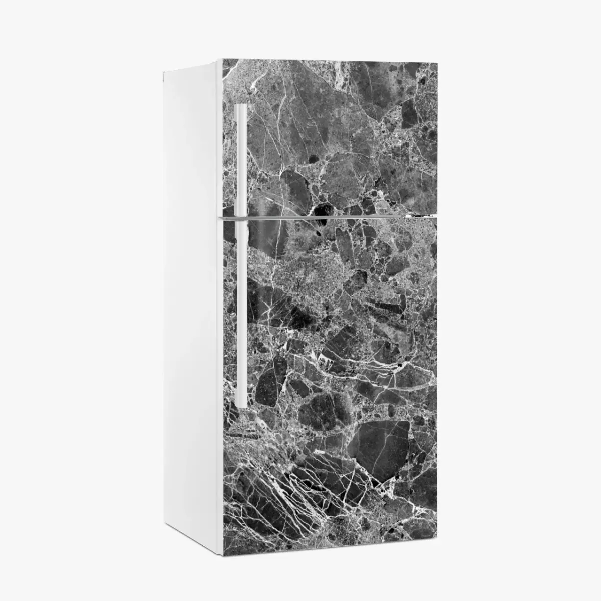 Kühlschrankaufkleber monochrome marmortextur – Pixers®