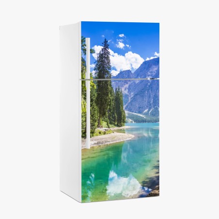 Kühlschrankaufkleber Pragser Wildsee türkisblauer bergsee – Pixers®
