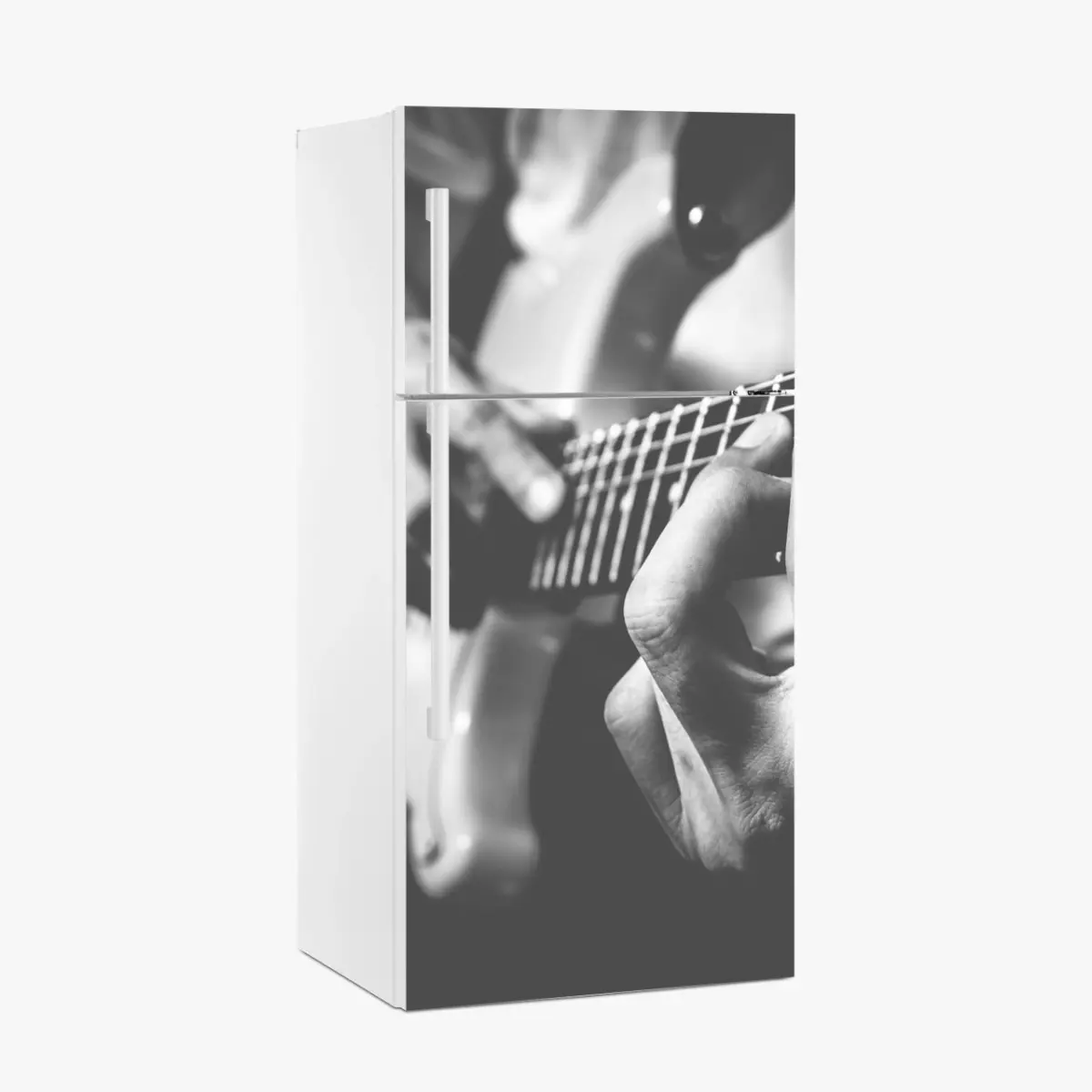 Kühlschrankaufkleber monochrome gitarre nahaufnahme – Pixers®