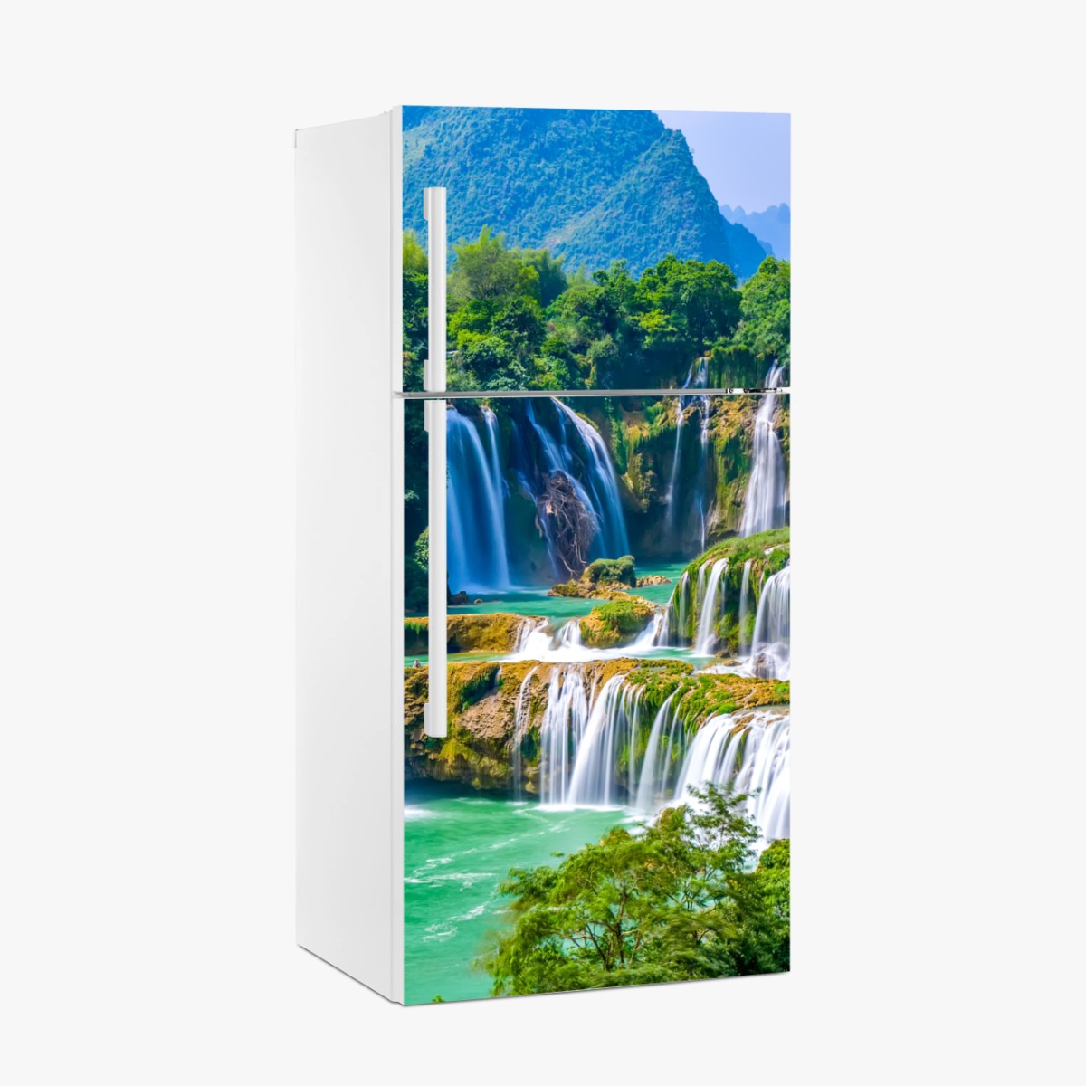Kühlschrankaufkleber smaragdgrüne kaskaden – Pixers®