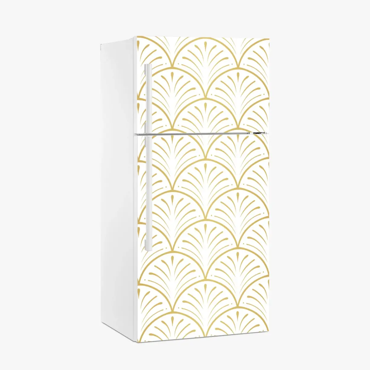 Kühlschrankaufkleber goldenes art deco fächermuster – Pixers®