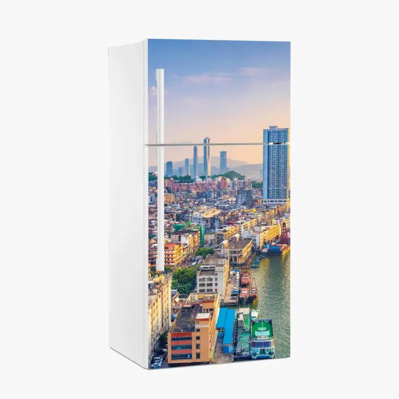 Kühlschrankaufkleber Macau skyline bei sonnenuntergang
