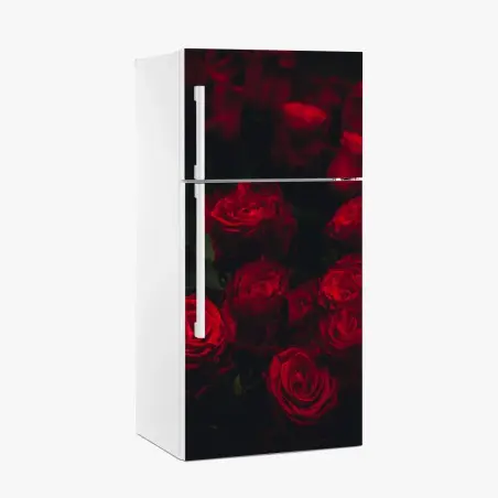 Kühlschrankaufkleber dunkler rosenstrauß – Pixers®