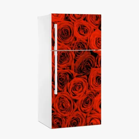 Kühlschrankaufkleber prächtiger strauß roter rosen – Pixers®