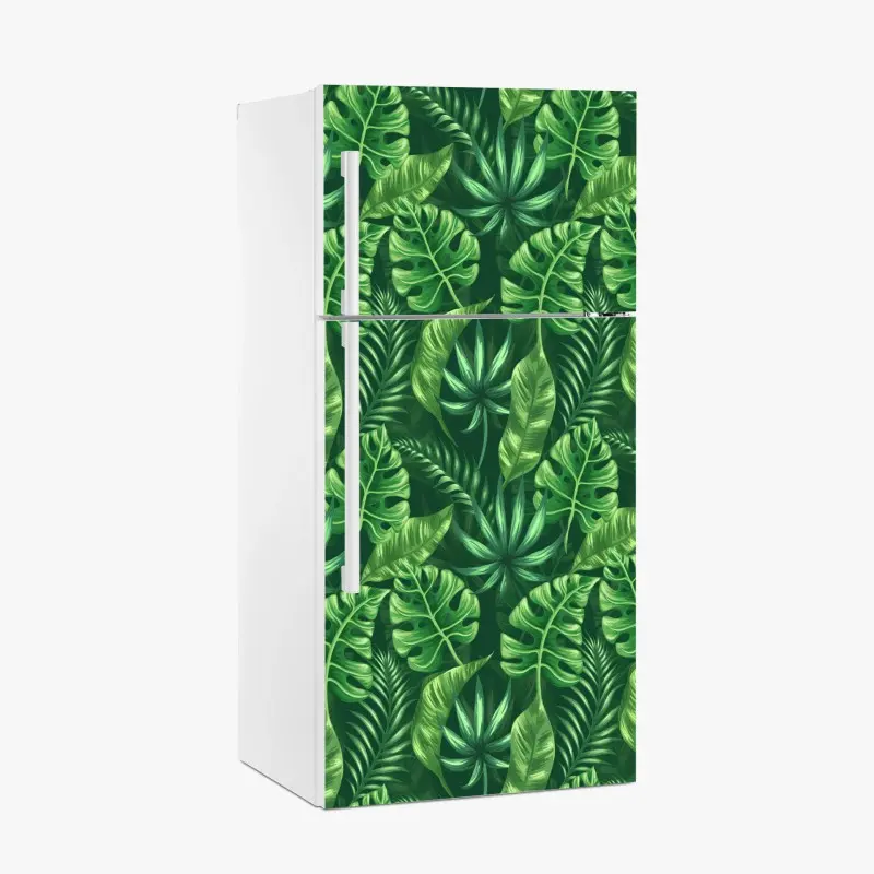 Kühlschrankaufkleber tropisches monstera blattmuster