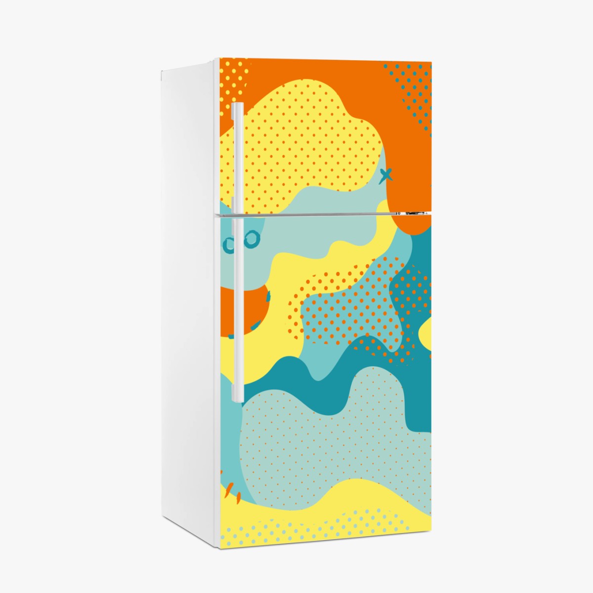 Kühlschrankaufkleber lebendige abstrakte pop-art-komposition – Pixers®